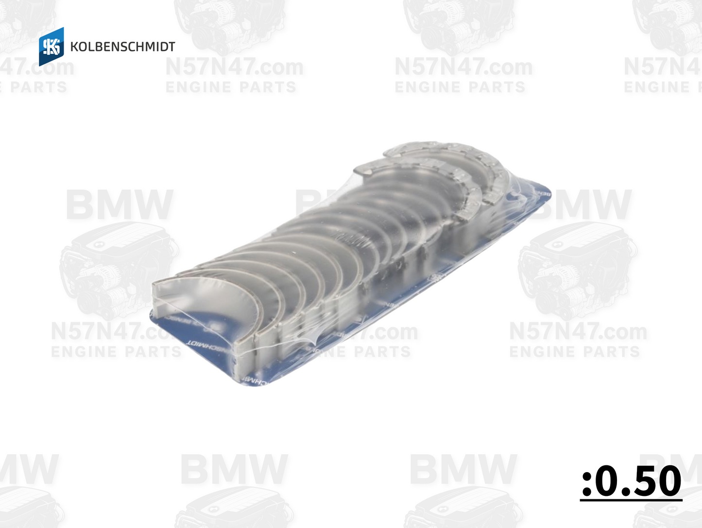 Kolbenschmidt 77953620 BMW N57 Crankshaft Main Bearing Set 0.50