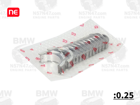 NE 180007001315 BMW N57 Crankshaft Main Bearing Set 0.25