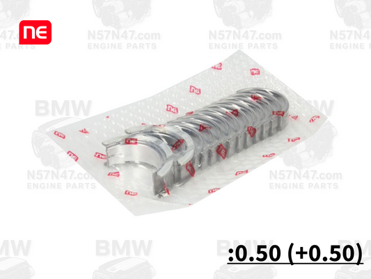 NE 180007001600 BMW N57 Crankshaft Main Bearing Set 0.50 (external oversize +0.50 mm)